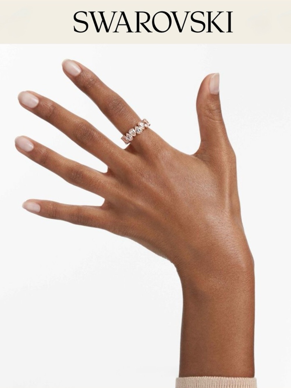 NWT Swarovski Vittore Rose Gold Eternity Band Ring